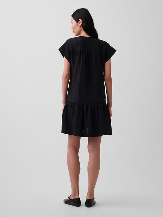 Gap Cotton Gauze Drop-Waist Shirtdress — photo 3