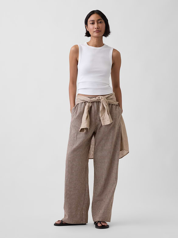 Gap Linen-Blend Easy Wide-Leg Pants — photo 7