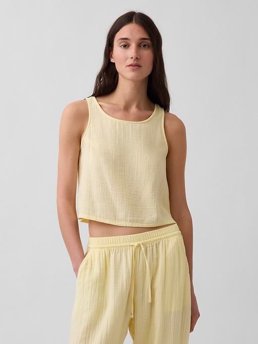 Gap Cotton Gauze Racer Shell Tank Top — photo 1