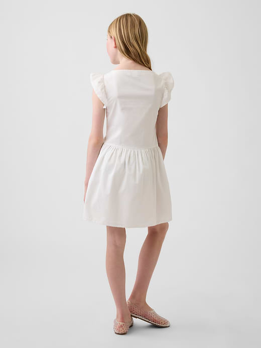 Gap Kids Flutter-Sleeve Lace-Trim Dress — photo 4