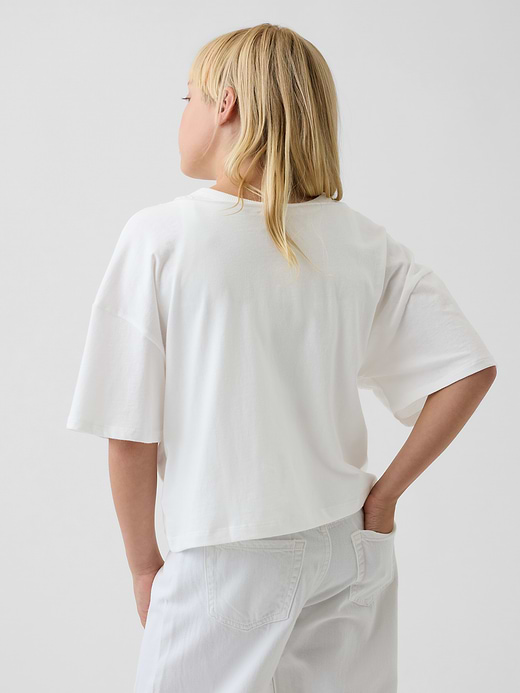 Gap Kids Oversized Wide-Neck T-Shirt — photo 4