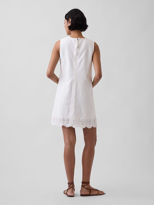 Gap Eyelet Hem Mini Shift Dress — photo 3