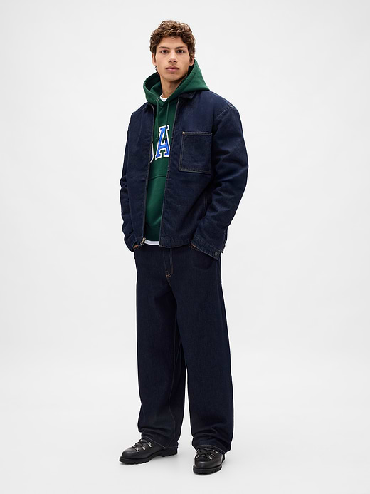 Gap Adult Extra Heavyweight French Terry Oversized Logo Hoodie — photo 3