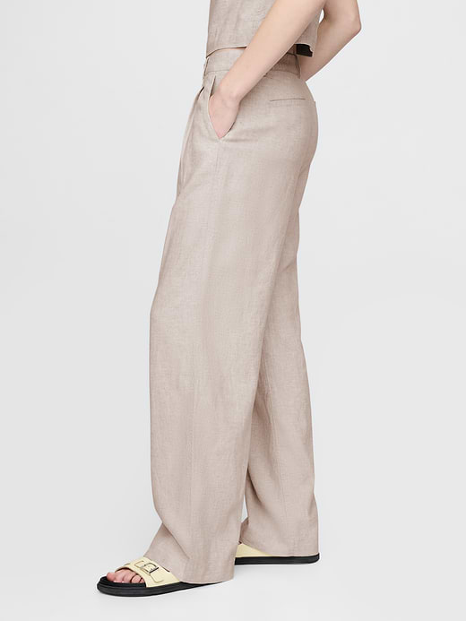 Gap 365 High Rise Linen-Blend Trousers — photo 4