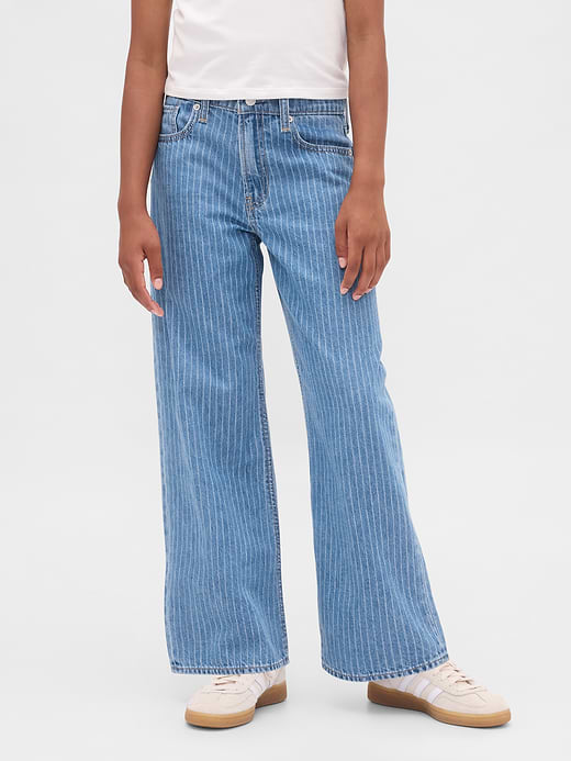 Gap Kids Low Rise Stride Wide-Leg Jeans — photo 4