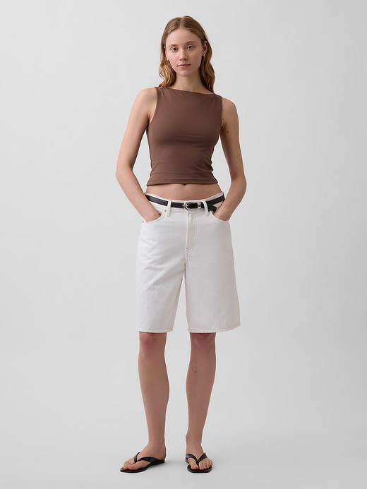 Gap CloseKnit Jersey Boatneck Crop Tank Top — photo 3