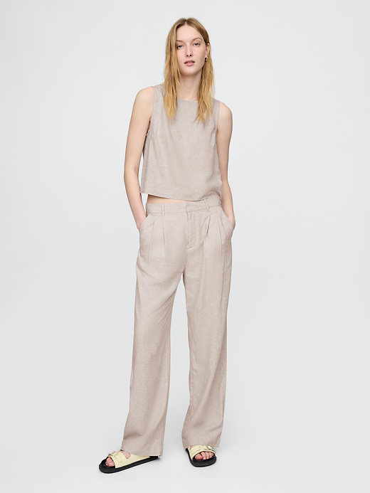 Gap 365 High Rise Linen-Blend Trousers — photo 1