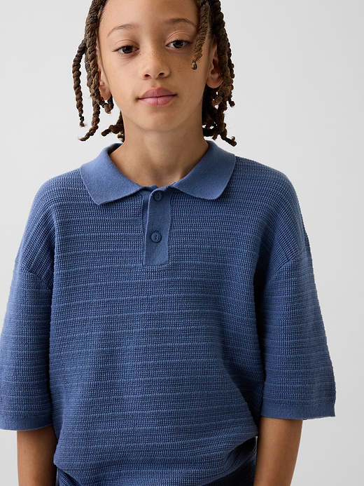 Gap Kids 100% Cotton Relaxed Polo Sweater Shirt — photo 1