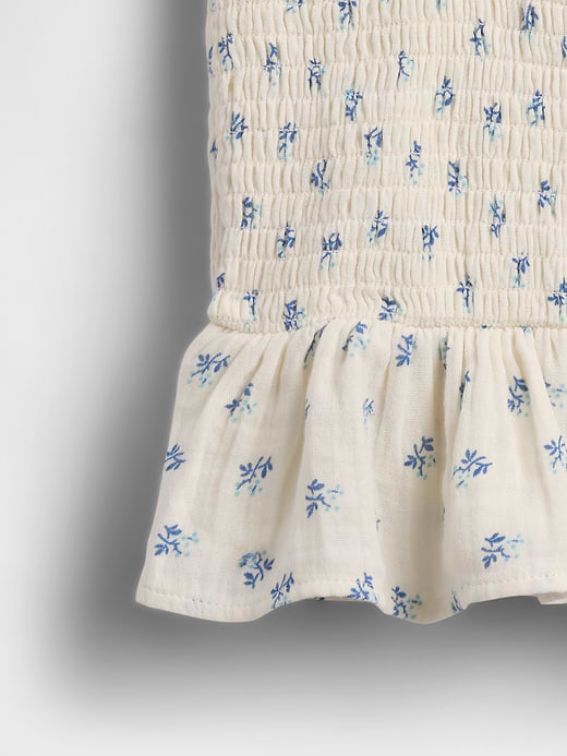 Gap Kids Cotton Gauze Smocked Peplum Top — photo 6