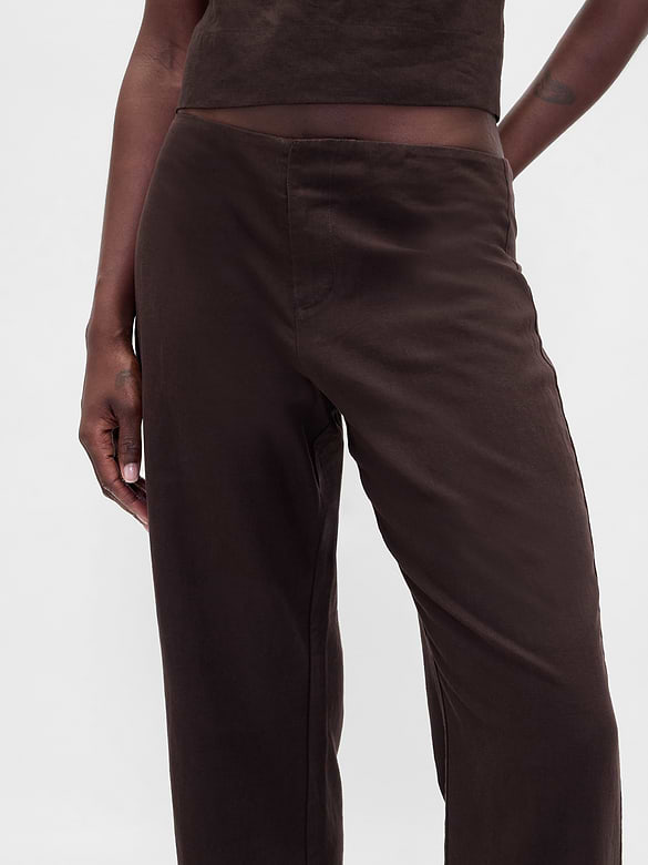 Gap Low Rise Linen-Blend Flare Pants — photo 7
