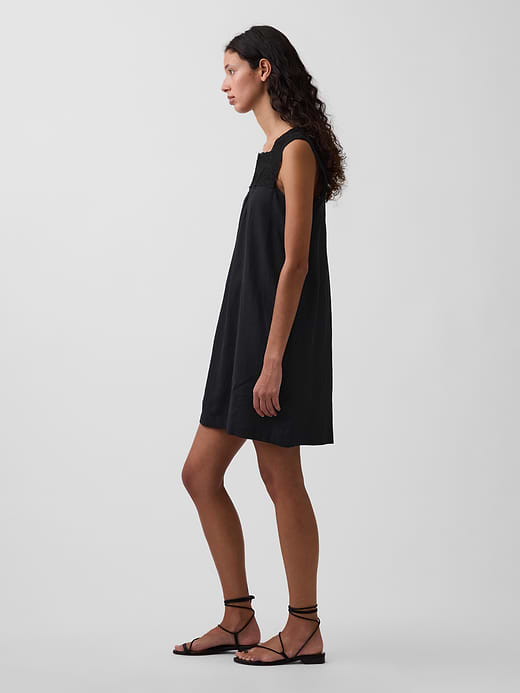 Gap Linen-Blend Crochet Yoke Mini Dress — photo 4