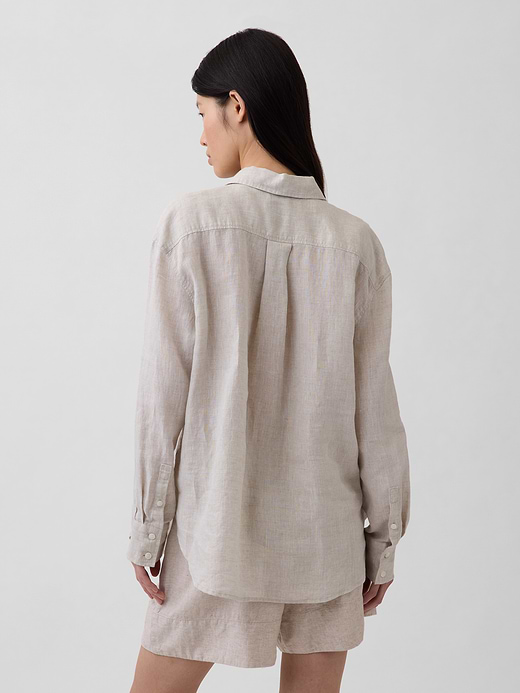 Gap 100% Linen Oversized Shirt — photo 4