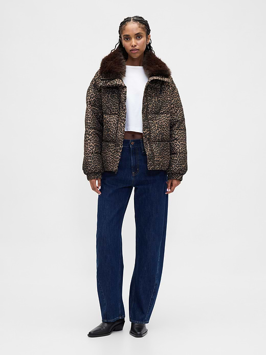 Gap Faux Fur-Trim Puffer Jacket — photo 3