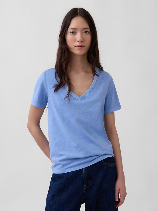 Gap Organic Cotton VintageSoft V-Neck T-Shirt — photo 1