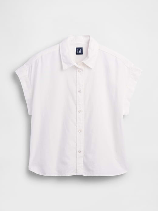 Gap Linen-Blend Oversized Shirt — photo 6