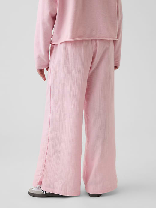 Gap Kids Cotton Gauze Wide-Leg Pants — photo 5