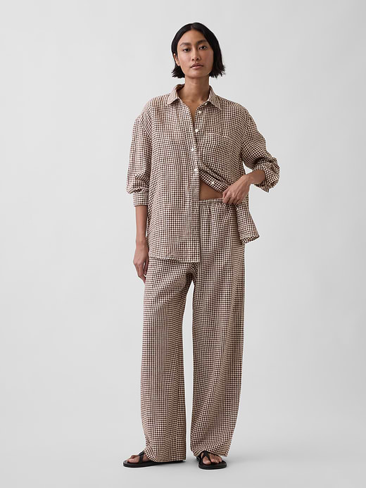 Gap Linen-Blend Easy Wide-Leg Pants — photo 1