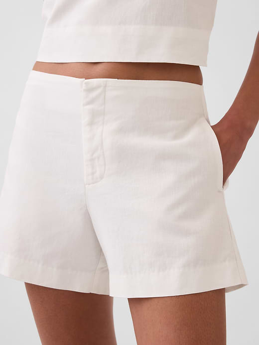 Gap 4" Mid Rise Linen-Blend Shorts — photo 8