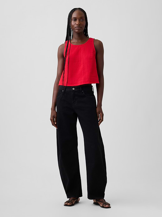 Gap Cotton Gauze Racer Shell Tank Top — photo 3