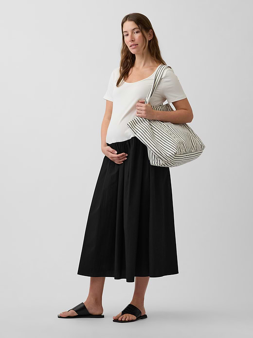 Gap Maternity Mixed Media Drop-Waist Dress — photo 4