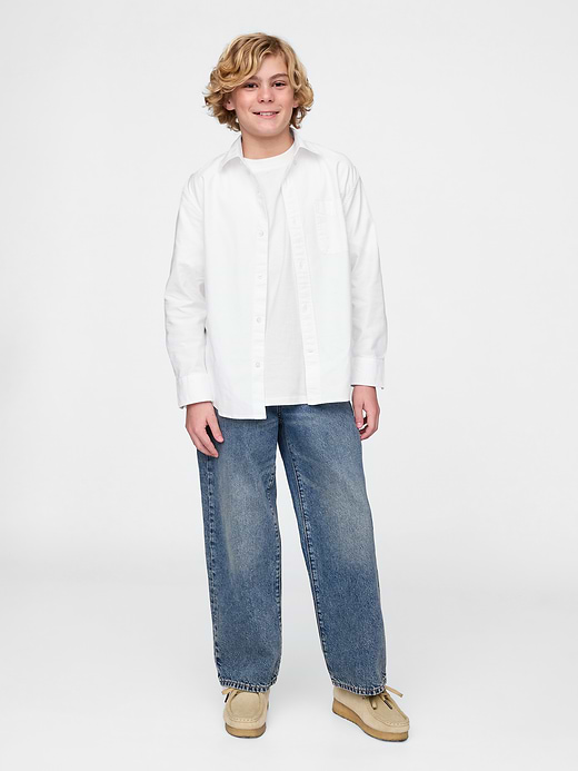 Gap Kids Uniform Relaxed Oxford Shirt — photo 5