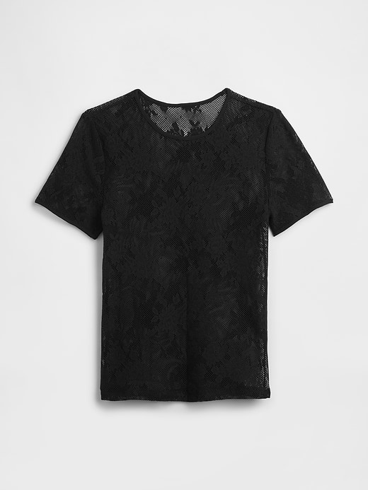 Gap Floral Lace Mesh Top — photo 6
