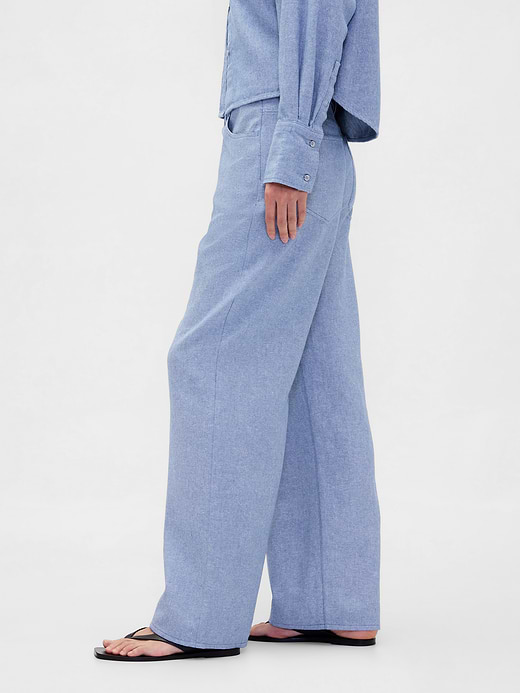 Gap Linen-Cotton Wide-Leg Pants — photo 4