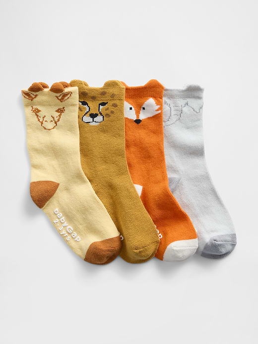 Gap Baby & Toddler Animal Crew Socks (4-Pack) — photo 1
