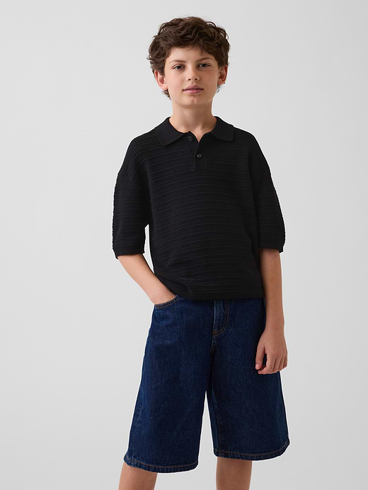 Gap Kids 100% Cotton Relaxed Polo Sweater Shirt — photo 1