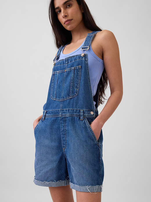 Gap '90s Loose Denim Shortalls — photo 5