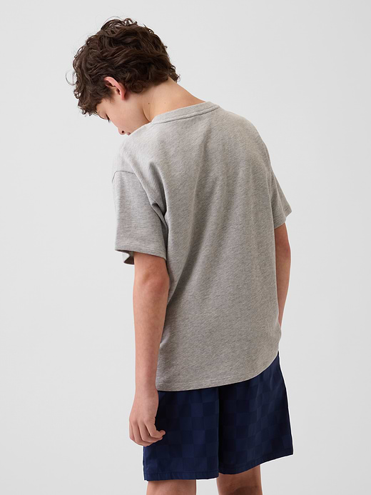 Gap Kids Heavyweight Relaxed Gap Logo T-Shirt — photo 4