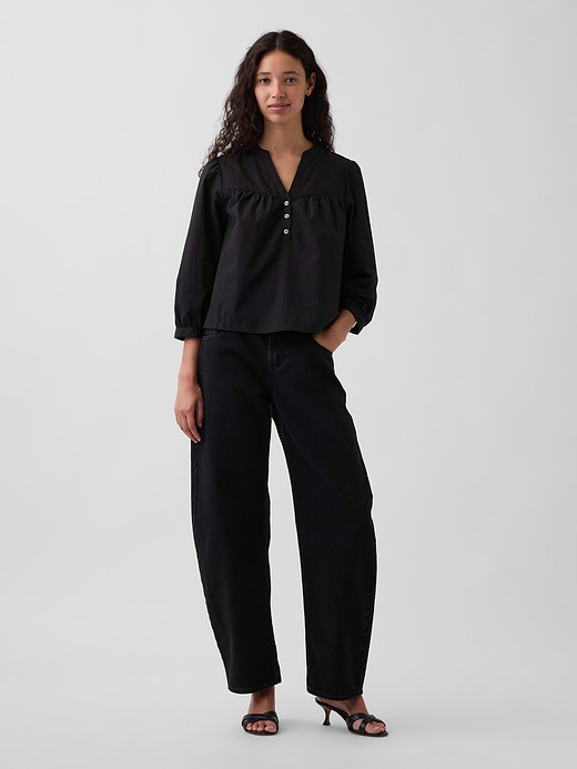 Gap Poplin Popover Top — photo 3