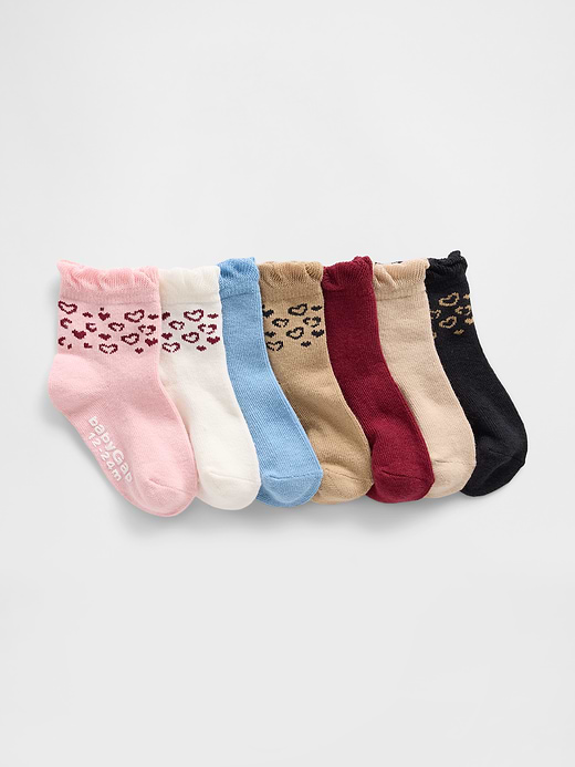 Gap Baby & Toddler Ruffle Quarter Crew Socks (7-Pack) — photo 1