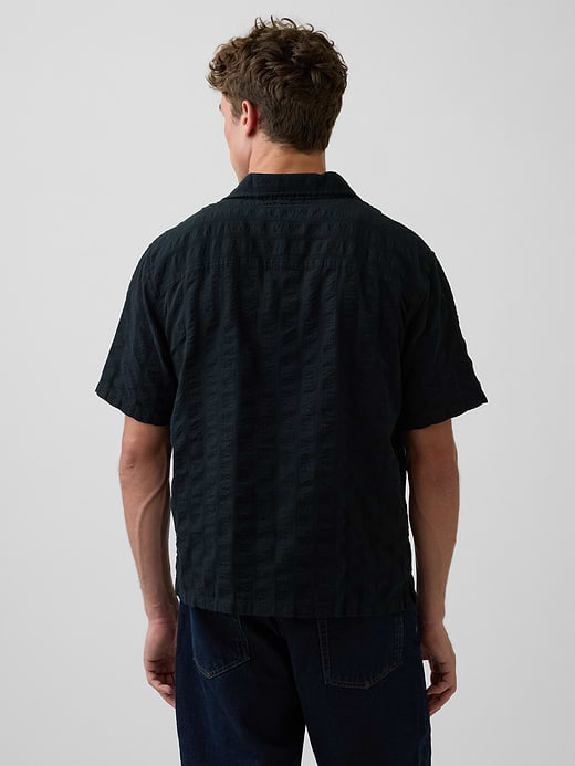 Gap Dobby Relaxed Straight-Hem Shirt — photo 4
