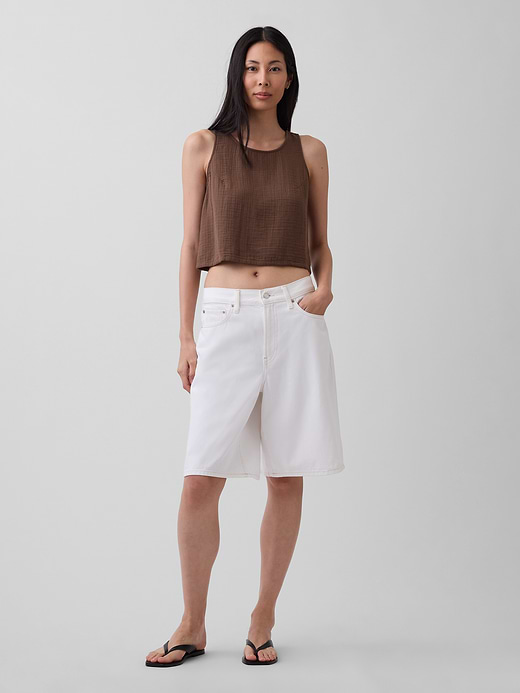 Gap Cotton Gauze Racer Shell Tank Top — photo 3