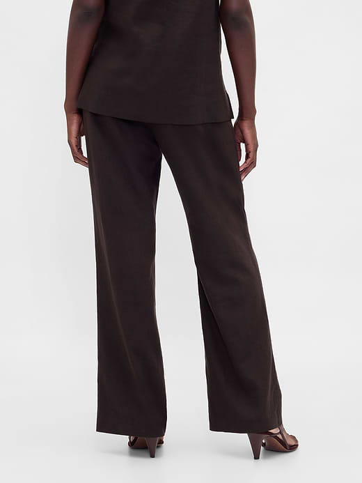 Gap Low Rise Linen-Blend Flare Pants — photo 5