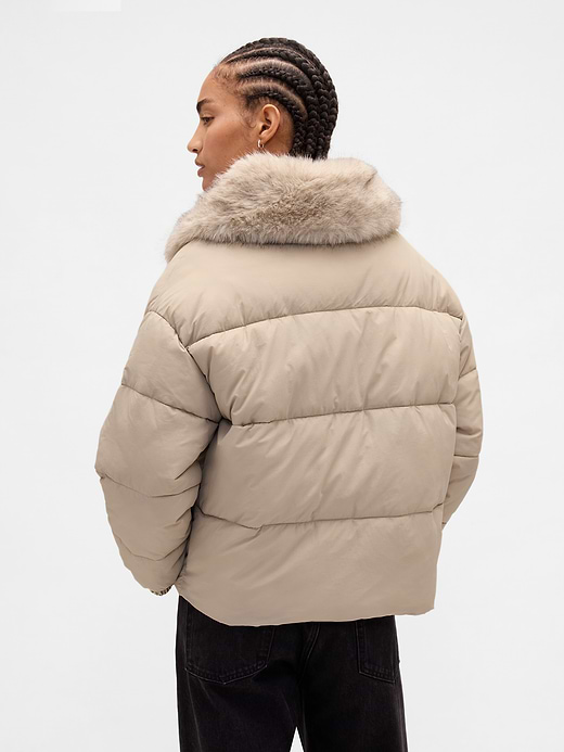 Gap Faux Fur-Trim Puffer Jacket — photo 4