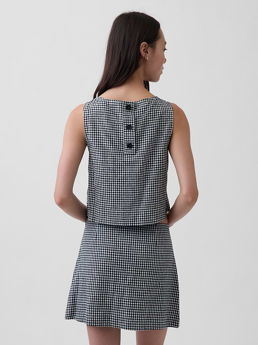 Gap Linen-Blend Crop Shell Tank Top — photo 4