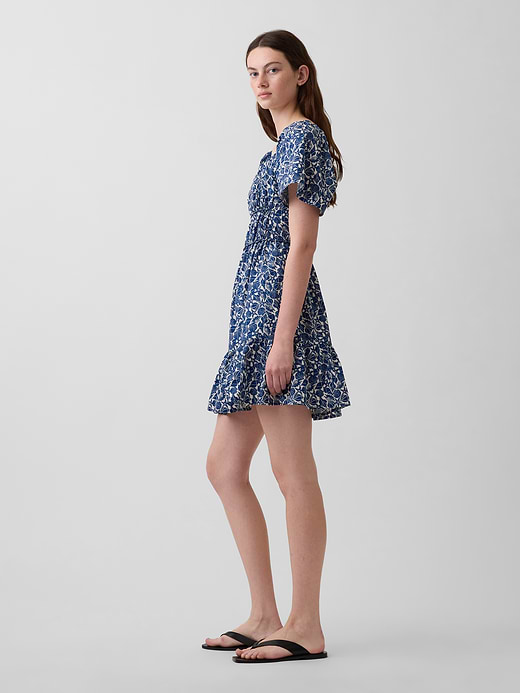 Gap Poplin Flutter-Sleeve Mini Dress — photo 4