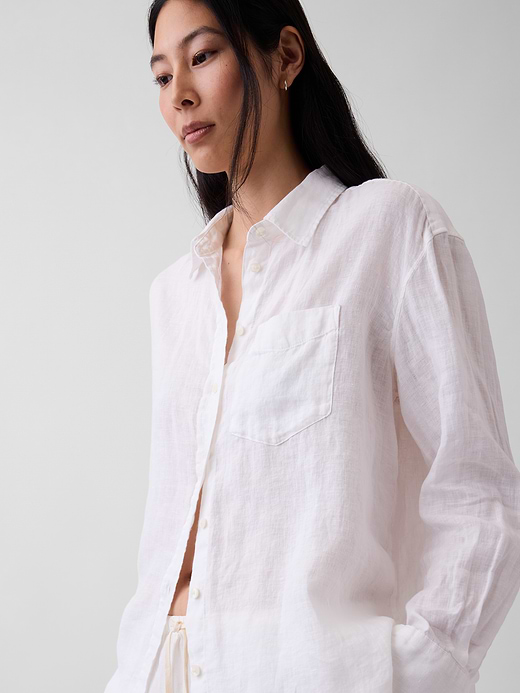 Gap 100% Linen Oversized Shirt — photo 5