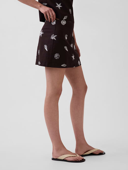 Gap Linen-Blend Mini Skort — photo 4