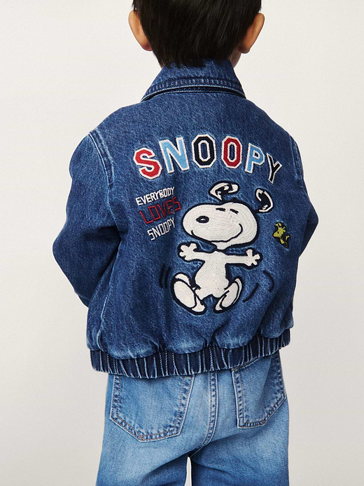 Gap Baby & Toddler Snoopy Logo Denim Jacket — photo 5