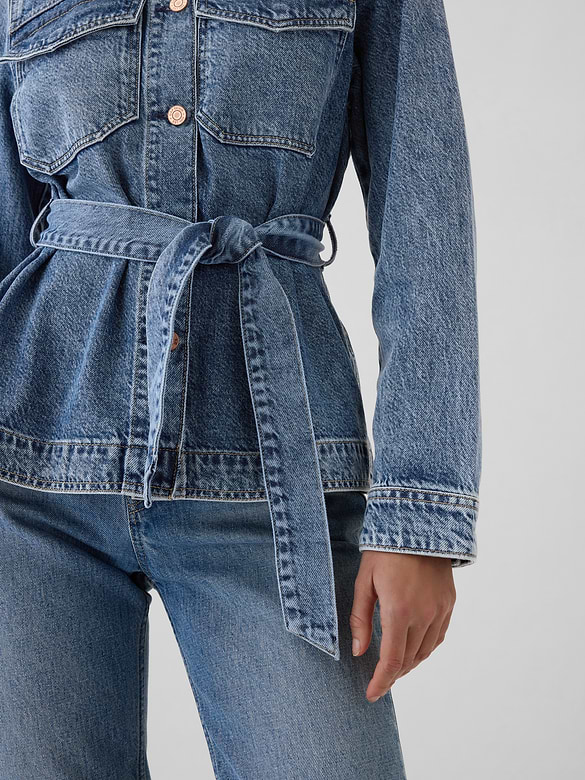 Gap UltraSoft Belted Denim Jacket — photo 5