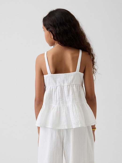 Gap Kids Cotton Gauze Tiered Tank Top — photo 4
