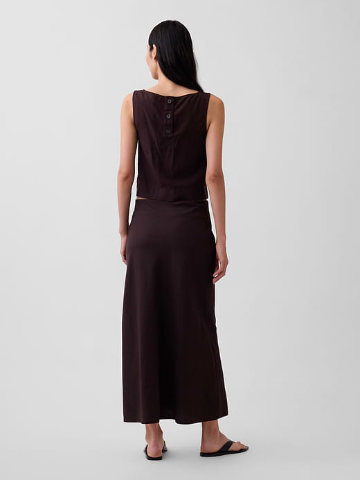 Gap Linen-Blend Maxi Slip Skirt — photo 3
