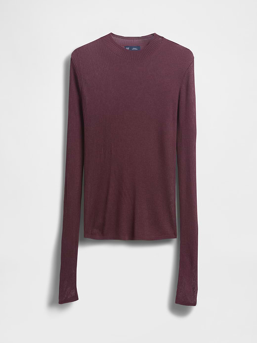 Gap High-Neck Sheer Sweater — photo 6