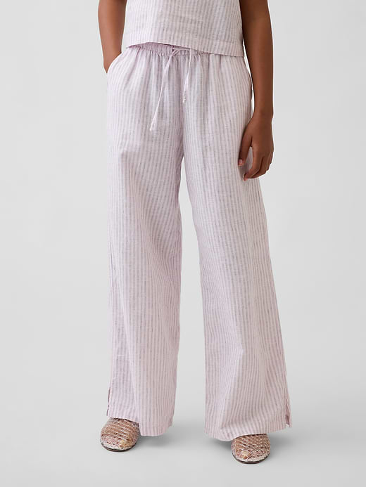Gap Kids Linen-Cotton Easy Wide-Leg Pants — photo 4