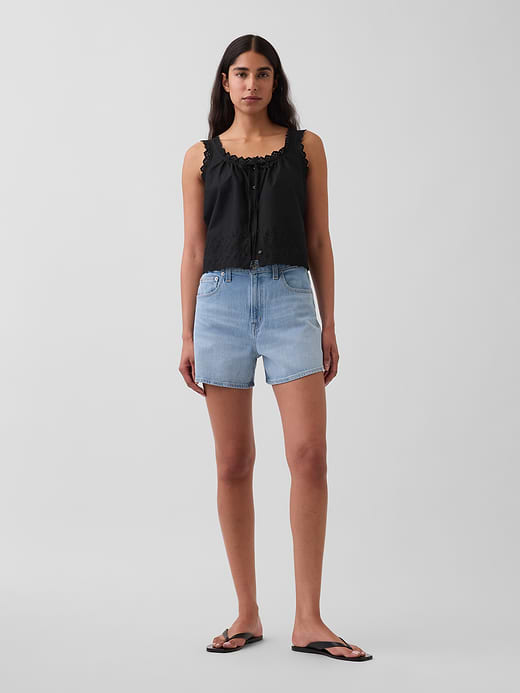 Gap 3.5" High Rise Relaxed Straight Denim Shorts — photo 1