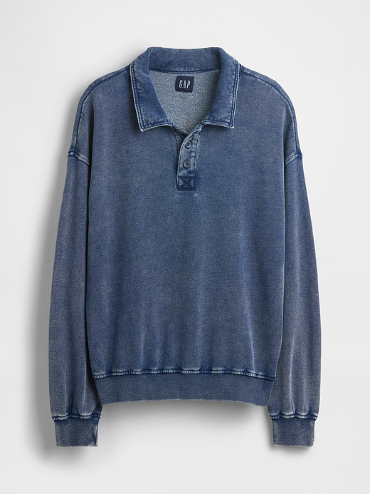 Gap VintageSoft Terry Oversized Polo Sweatshirt — photo 6