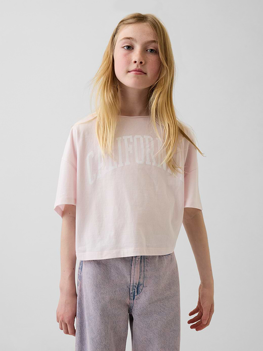 Gap Kids Oversized Wide-Neck T-Shirt — photo 1